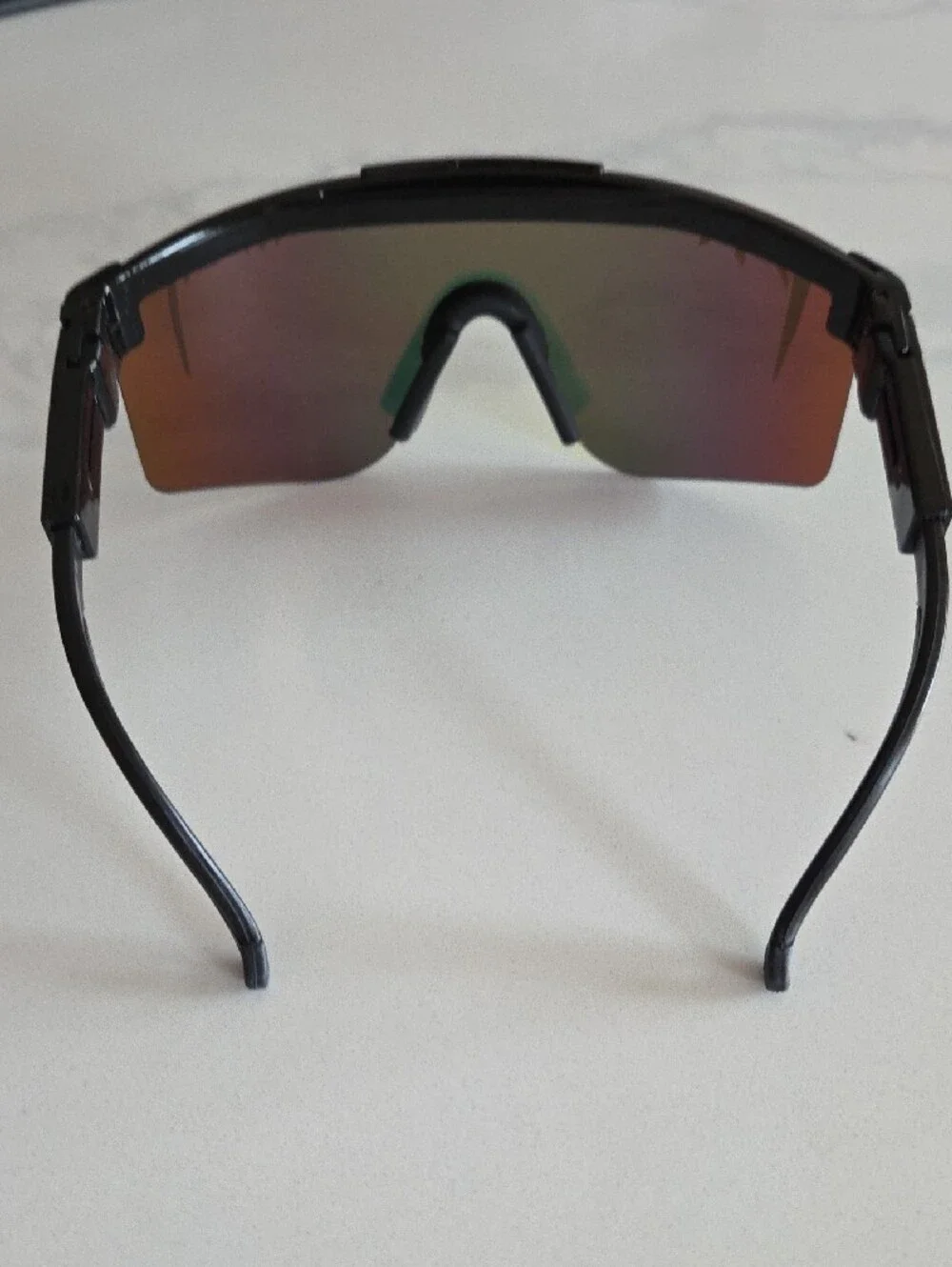 Pit Viper Mirrored Shield Sunglasses - Rainbow Lens